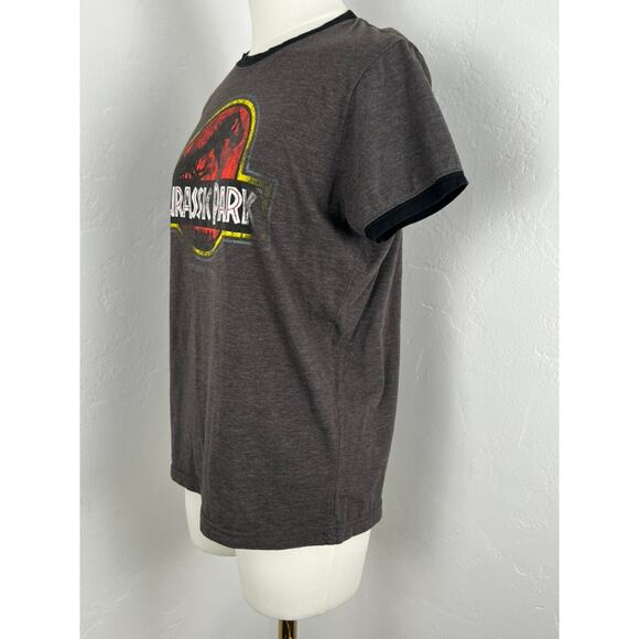 UNIVERSAL STUDIOS JURASSIC PARK Heathered Charcoal Grey T-shirt (Small) - Picture 6 of 9